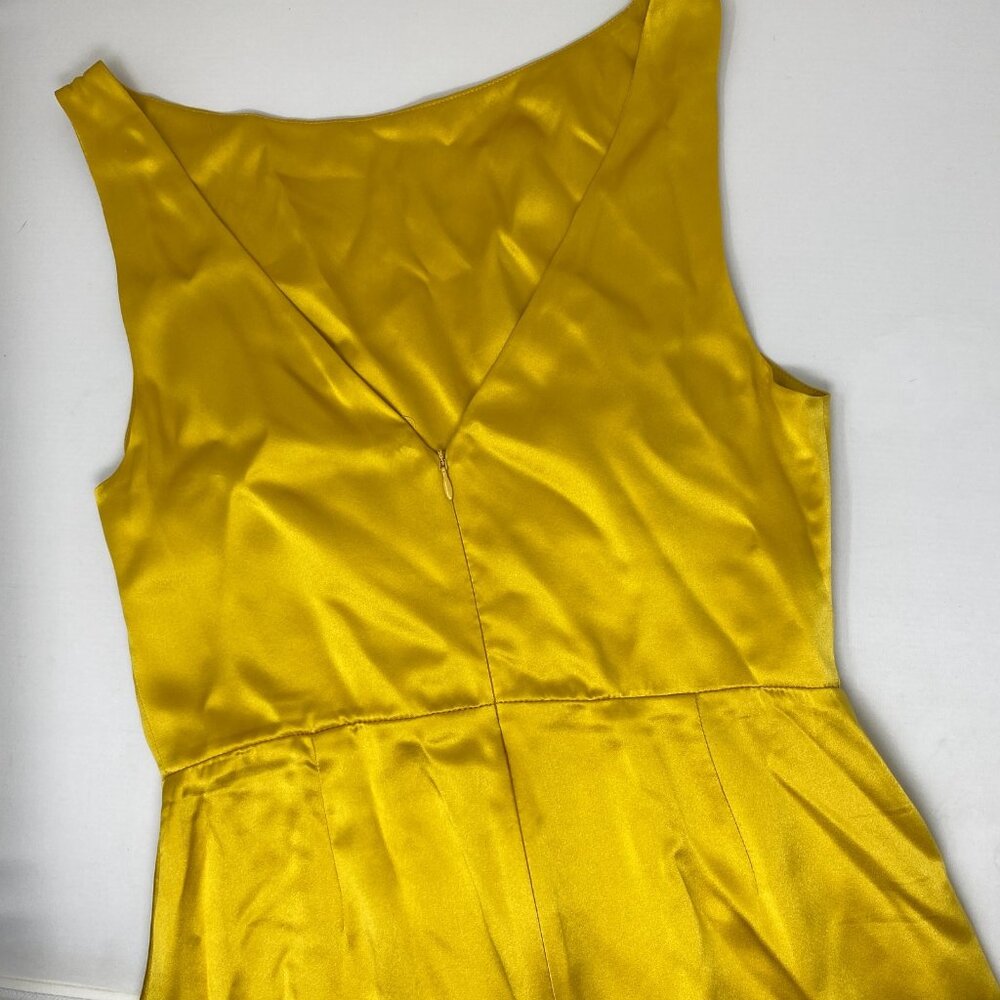 Reformation Zya Silk Yellow Dress 6 Dress - Picture 8 of 13